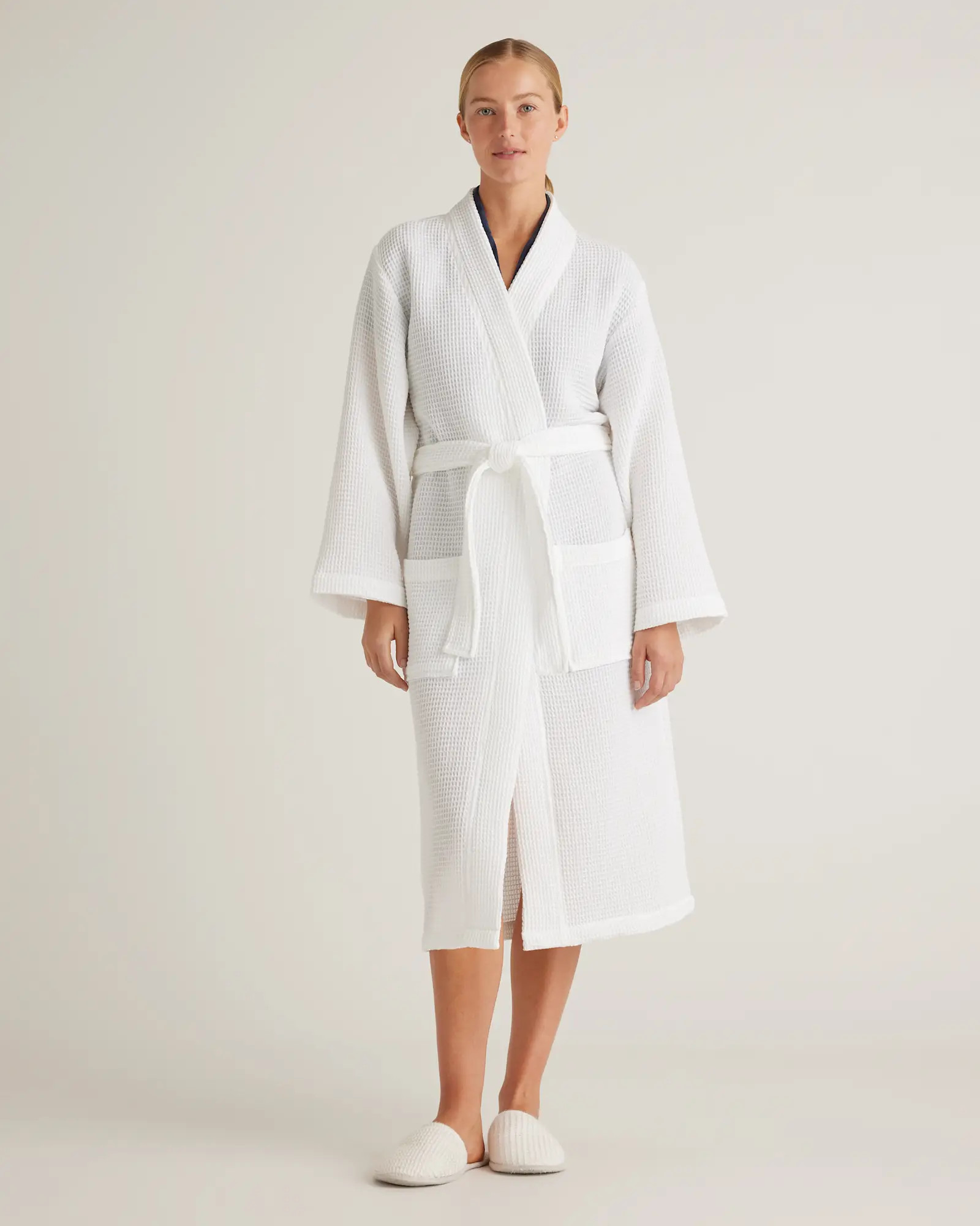 Organic Turkish Waffle Robe in White | Quince