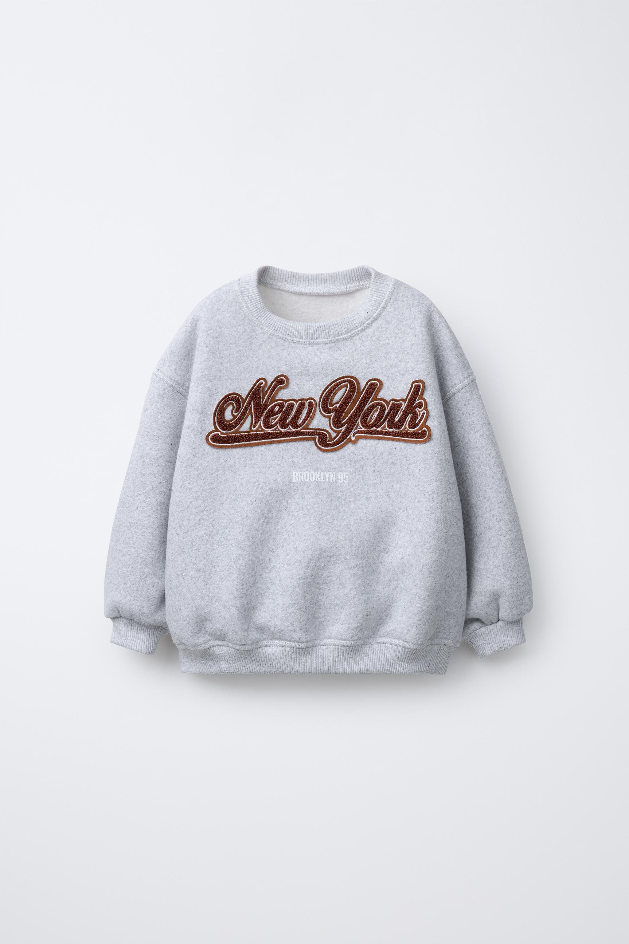 EMBROIDERED TERRY TEXT SWEATSHIRT | Zara US