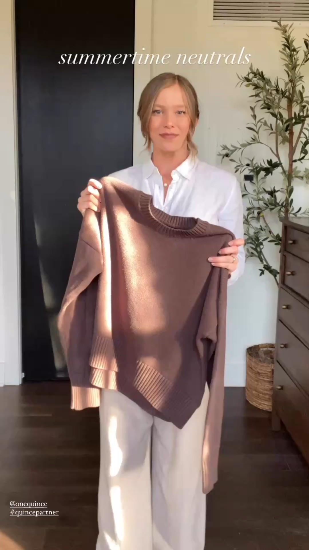 Everyday staples from @onequince🤍 Save up to 60%. Wearing a medium in the 100% organic cotton boyfriend crew sweater as well as in the 100% European linen long sleeve  shirt🫶🏼

This is for all the Farmers Market girlies living their best life in the golden morning sunshine with a bouquet of fresh flowers in one hand, a croissant in the other and wearing all the linen layers. These everyday staples are for the mamas looking for practical, elevated outfits. For the East Coast gals strolling the cobblestone roads of Nantucket with a sweater over their shoulders as the sun begins to set. These pieces are for the slow morning lovers curled up on the sofa with their favorite cardigan, trusty journal and a cup of pour-over coffee. These pieces are for you—whether you’re on the go or savoring the slowed-down rhythms of home. Quince makes “home” a feeling you can take with you🫶🏼

#QuincePartner
Classic style, capsule wardrobe, everyday staples, summer outfit, farmers market outfit, spring style, summer style, new england style, coastal style, linen, classic, timeless, the good state, lauren england, ootd, neutral outfit, summer sweater, east coast style, preppy, fisherman sweater, cashmere cardigan, brown outfit, monochrome, linen shirt, womens fashion summer outfit, spring outfit, outfit idea, style tip


#LTKSummerEdit #LTKFindsUnder50 #LTKStyleTip