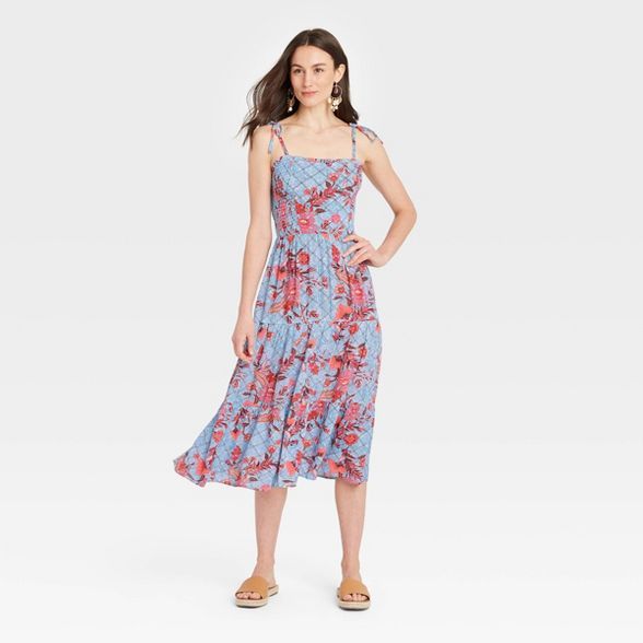 Women's Tie-Strap Smocked Dress - Knox Rose™ | Target