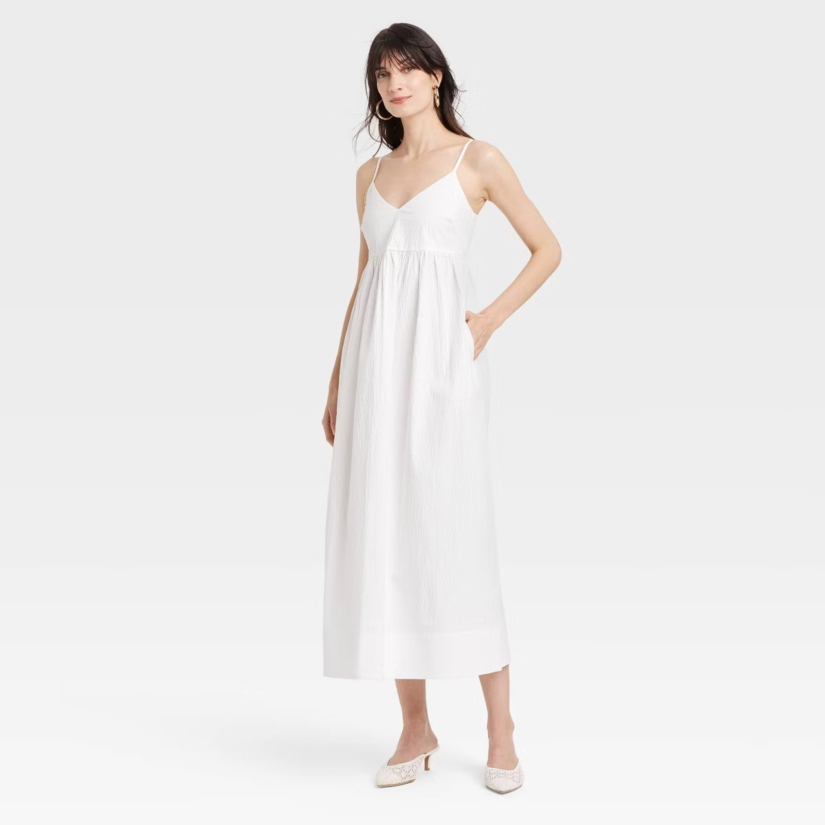 Women's Seersucker Maxi A-Line Dress - A New Day™ | Target