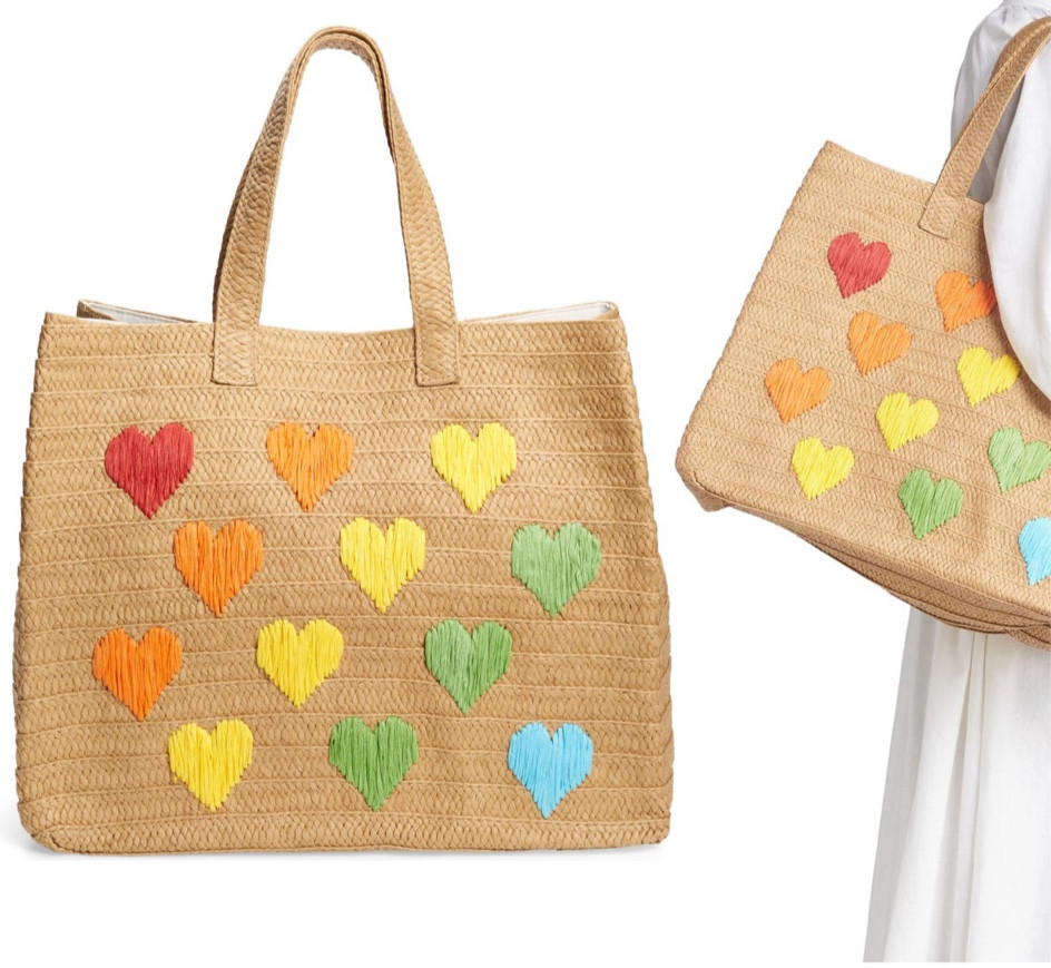 btb Los Angeles x Be Mine Straw Tote in 🌈 rainbow 

#LTKFind #LTKGiftGuide #LTKitbag