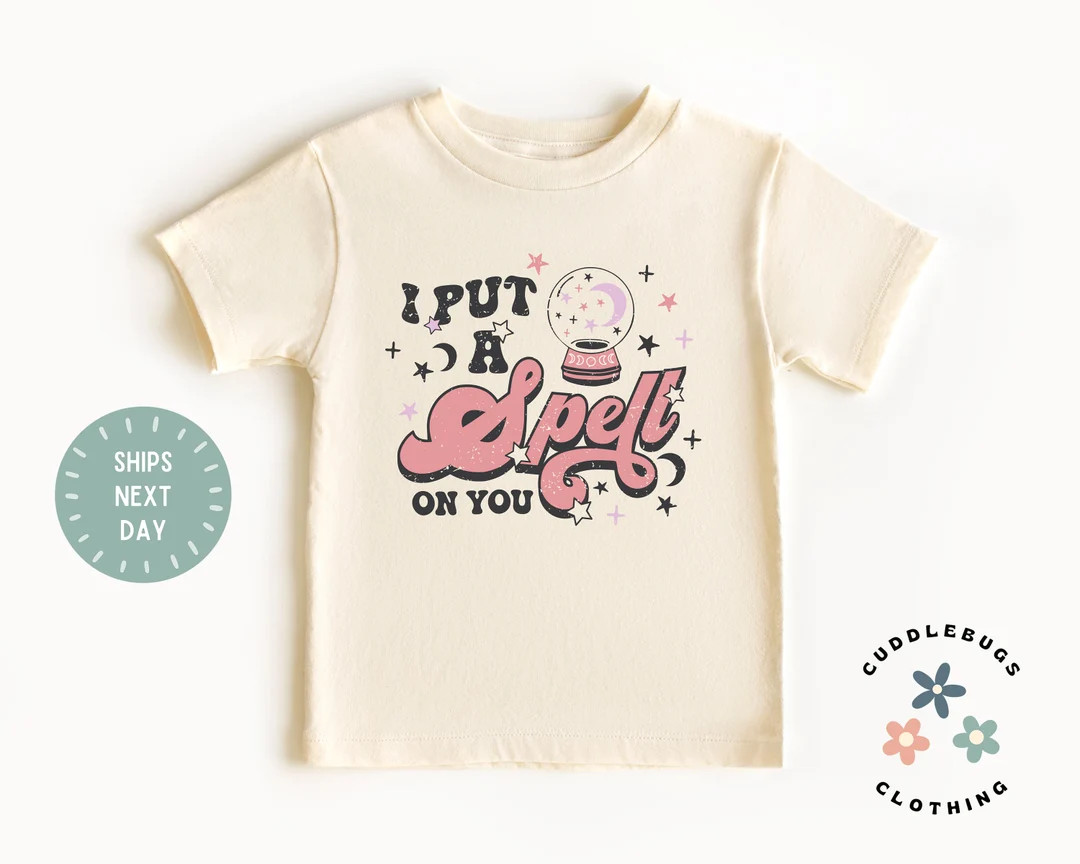 I Put A Spell on You Toddler Shirt Retro Halloween Kids Tee - Etsy | Etsy (US)