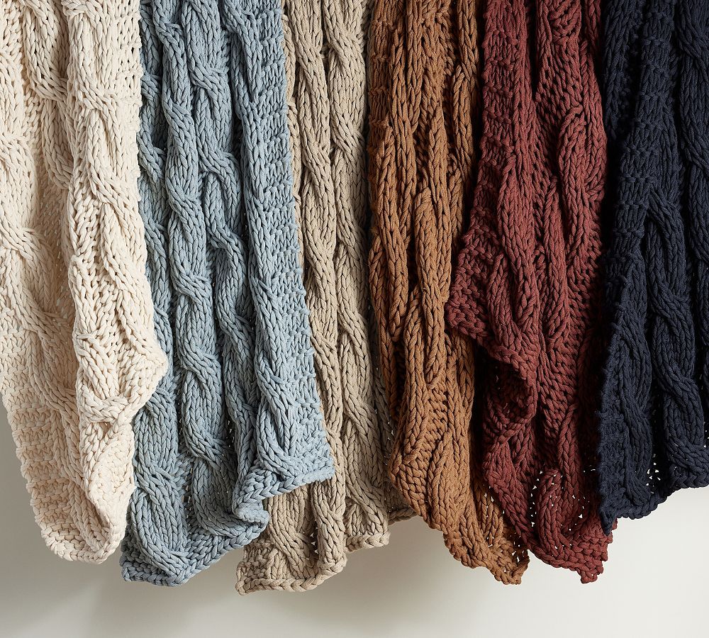 Colossal Handknit Throw Blanket | Pottery Barn (US)