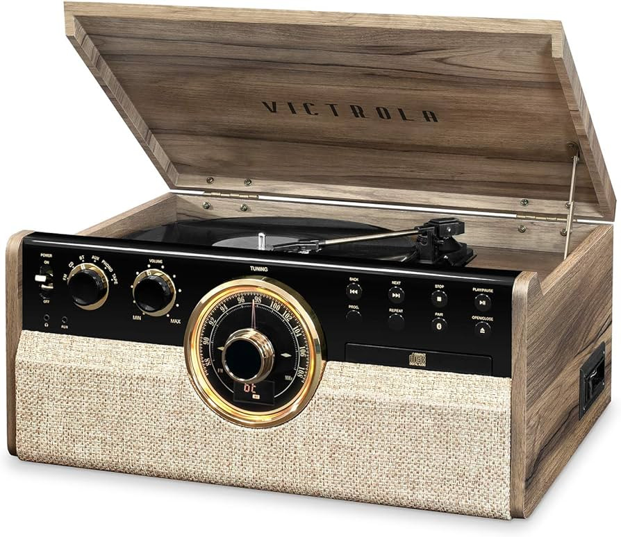Victrola The Empire Mid-Century 6-in-1 Turntable & Multimedia Center with Built-in Speakers – 3... | Amazon (US)