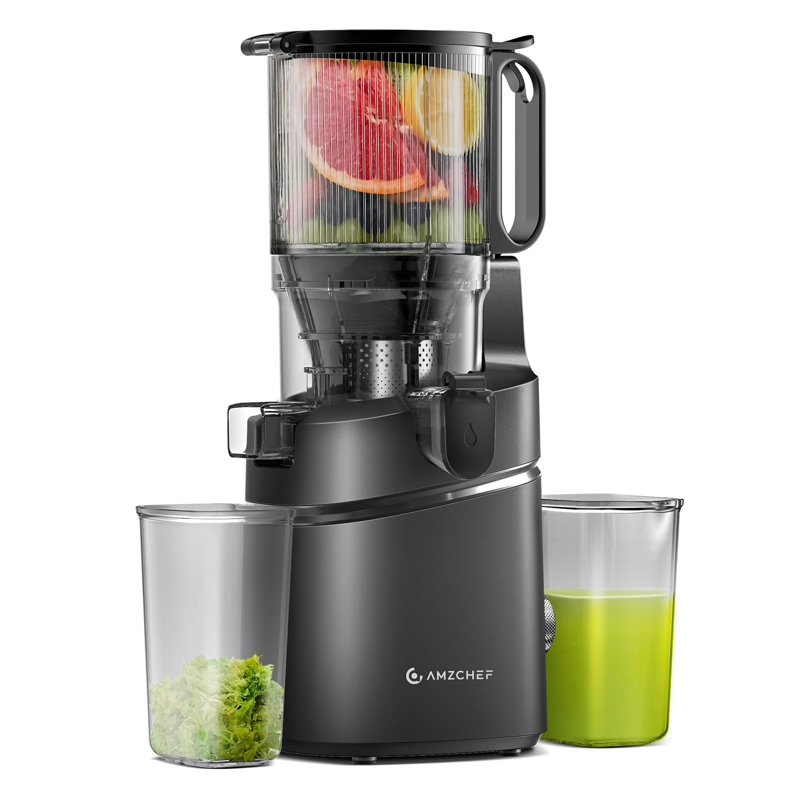 AMZCHEF Automatic Cold Press Juicer Machines 250W Liberate Your Hands -145MM Opening and 2L Capac... | Amazon (UK)