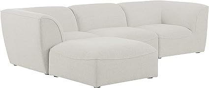 Meridian Furniture Miramar Collection Modern | Contemporary Linen Textured Upholstered Modular Se... | Amazon (US)