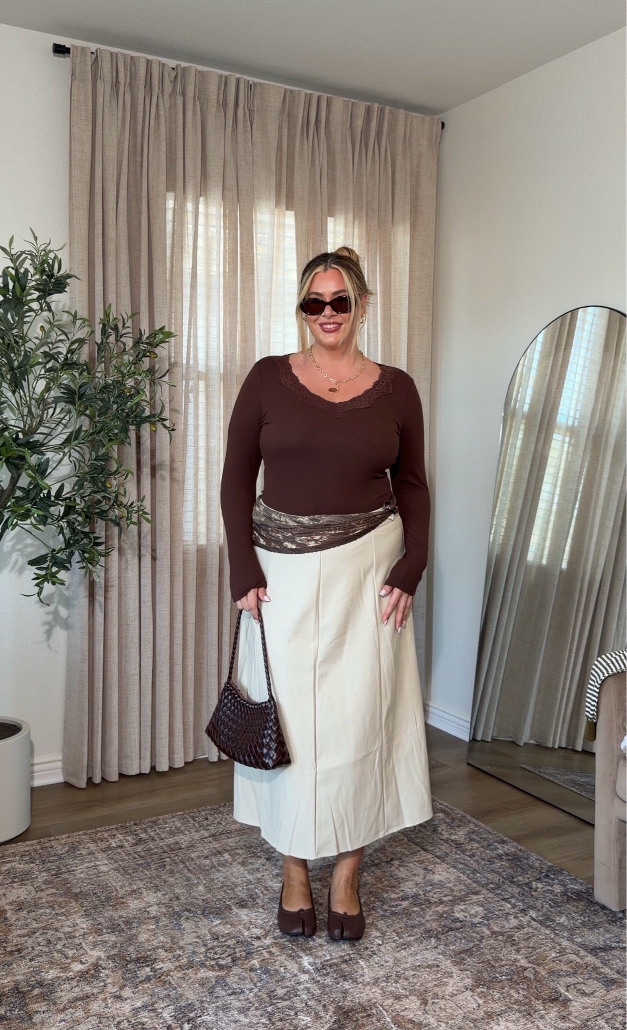 chic outfit inspo for fall 🤎 wearing an xxl in everything

#LTKSeasonal #LTKMidsize #LTKootd