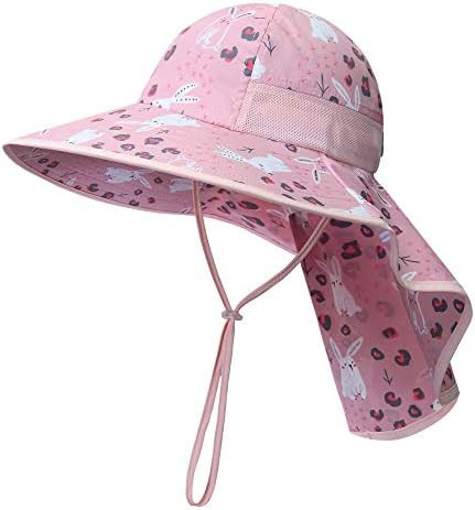 icolor Kids Play Hat Sun Cap Sun Protection UPF50+Breathable Bucket Outdoor Children Beach Sun Hat f | Amazon (US)