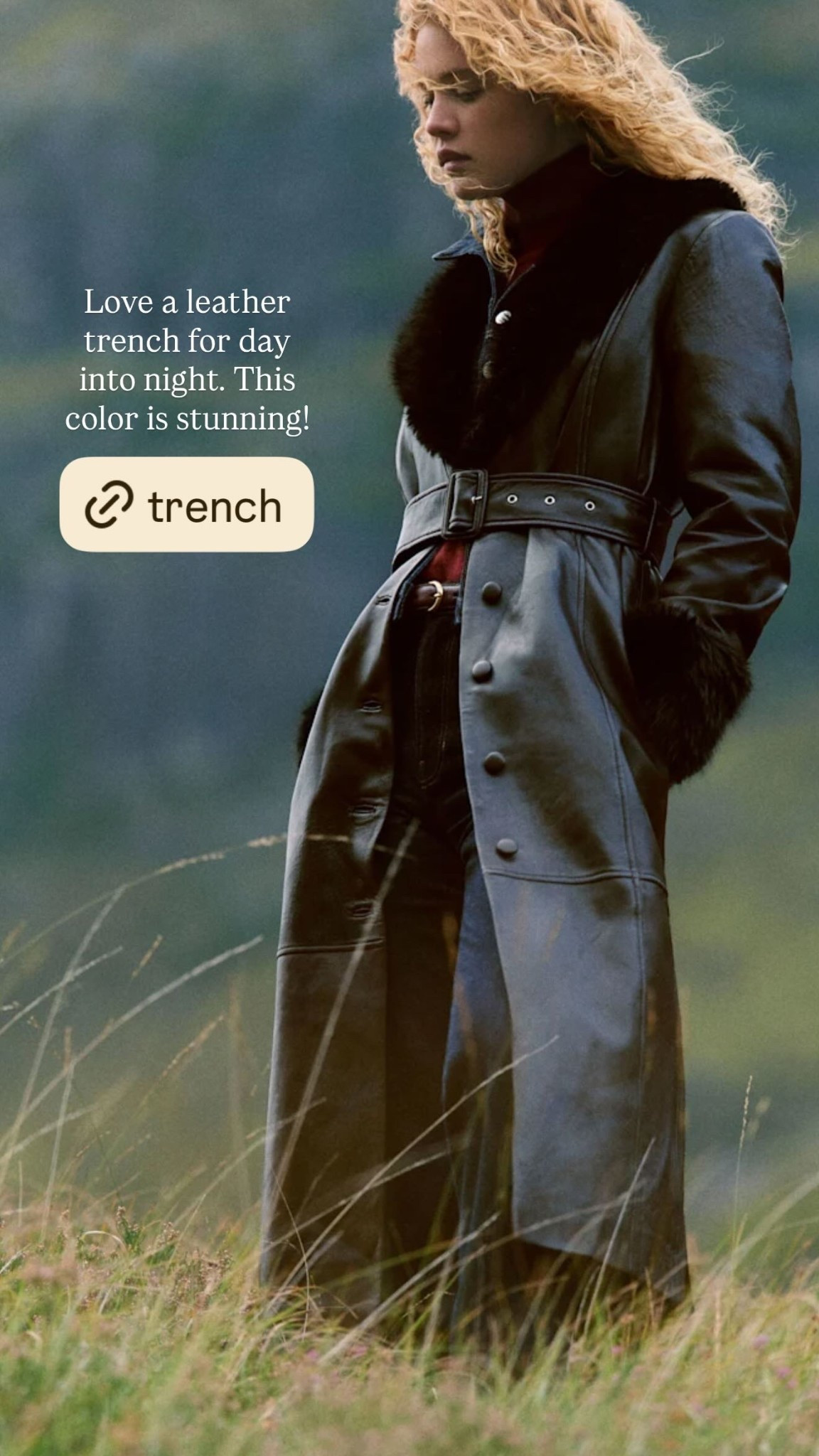 Love a leather trench for day into night. This color is stunning!

#LTKTall #LTKStyleTip #LTKSeasonal