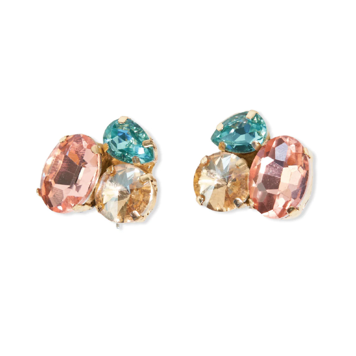 Bailey Mixed Post Earrings Teal | INK+ALLOY