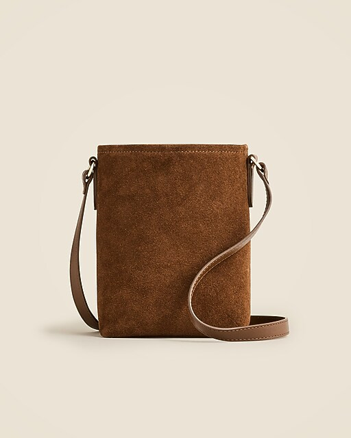 Small Berkeley crossbody bag in suede and leather | J. Crew US