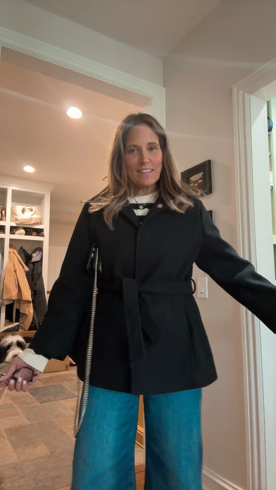 Wow. I’ve seen so many others review this jacket and they were right! It has everything that on trend in a jacket. It’s slightly cropped, it’s a swing jacket but has a belt and it has a funnel collar! 

#LTKOver40 #LTKFindsUnder50 #LTKSaleAlert