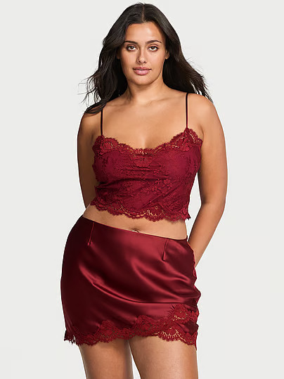 Dream Angels Satin Lace Cami & Mini Skirt Set, Red, S - Women's Sets - Victoria's Secret | Victoria's Secret (US / CA )