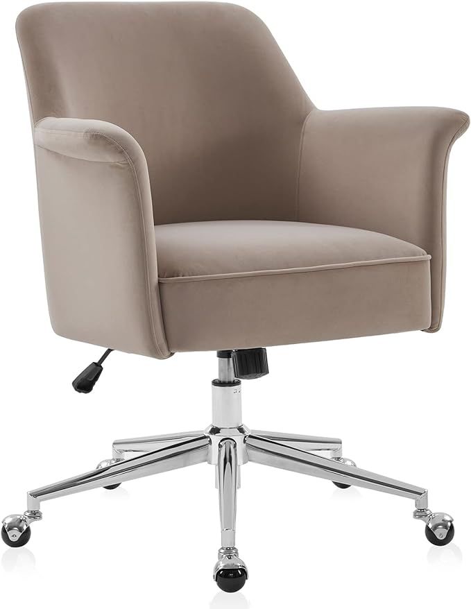 BELLEZE Modern Home Office Chair, 360 Degree Swivel Desk Chair Velvet Office Chair with Metal Bas... | Amazon (US)