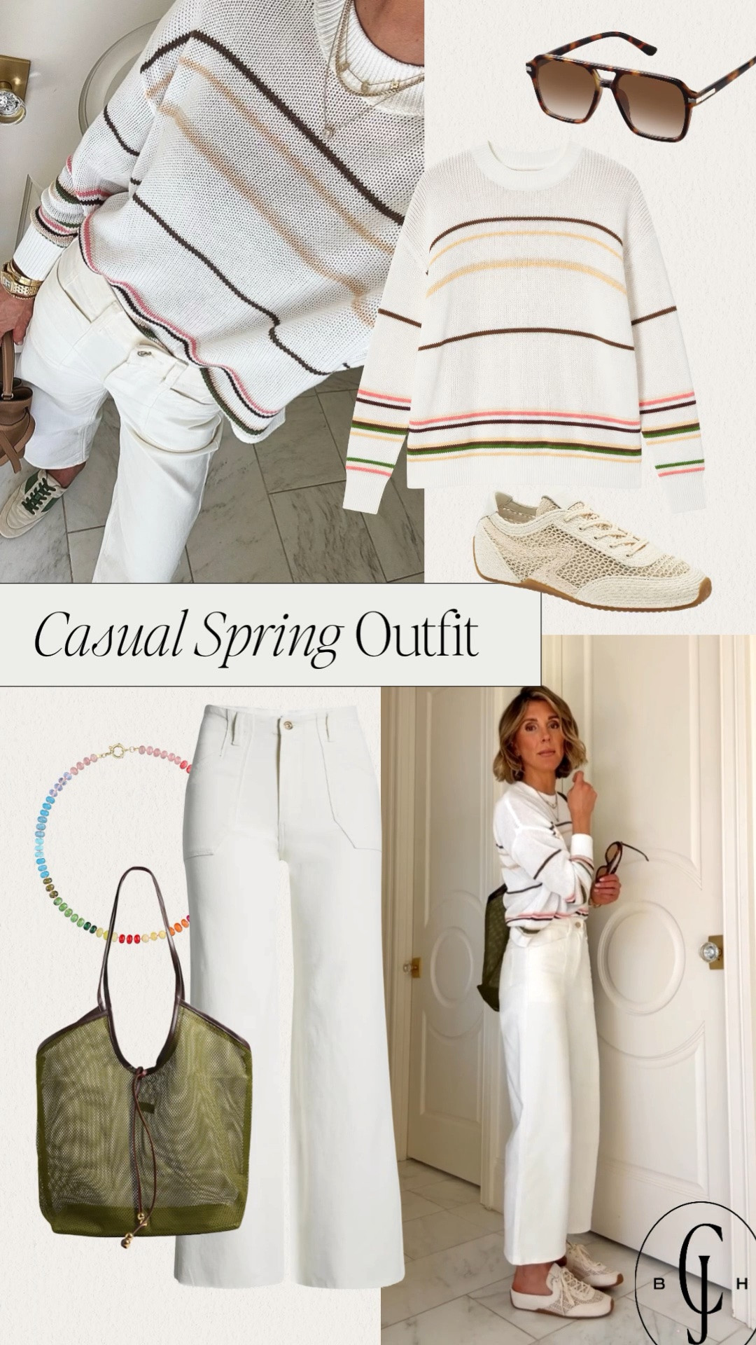 Casual spring denim outfit - I'm wearing a size small in the sweater and the jeans fit true to size.

#LTKsummer #LTKjeans
