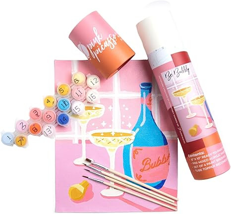 Pink Picasso Kits Mid Century Modern Paint By Number for All Ages | DIY Color by Numbers Craft Ki... | Amazon (US)