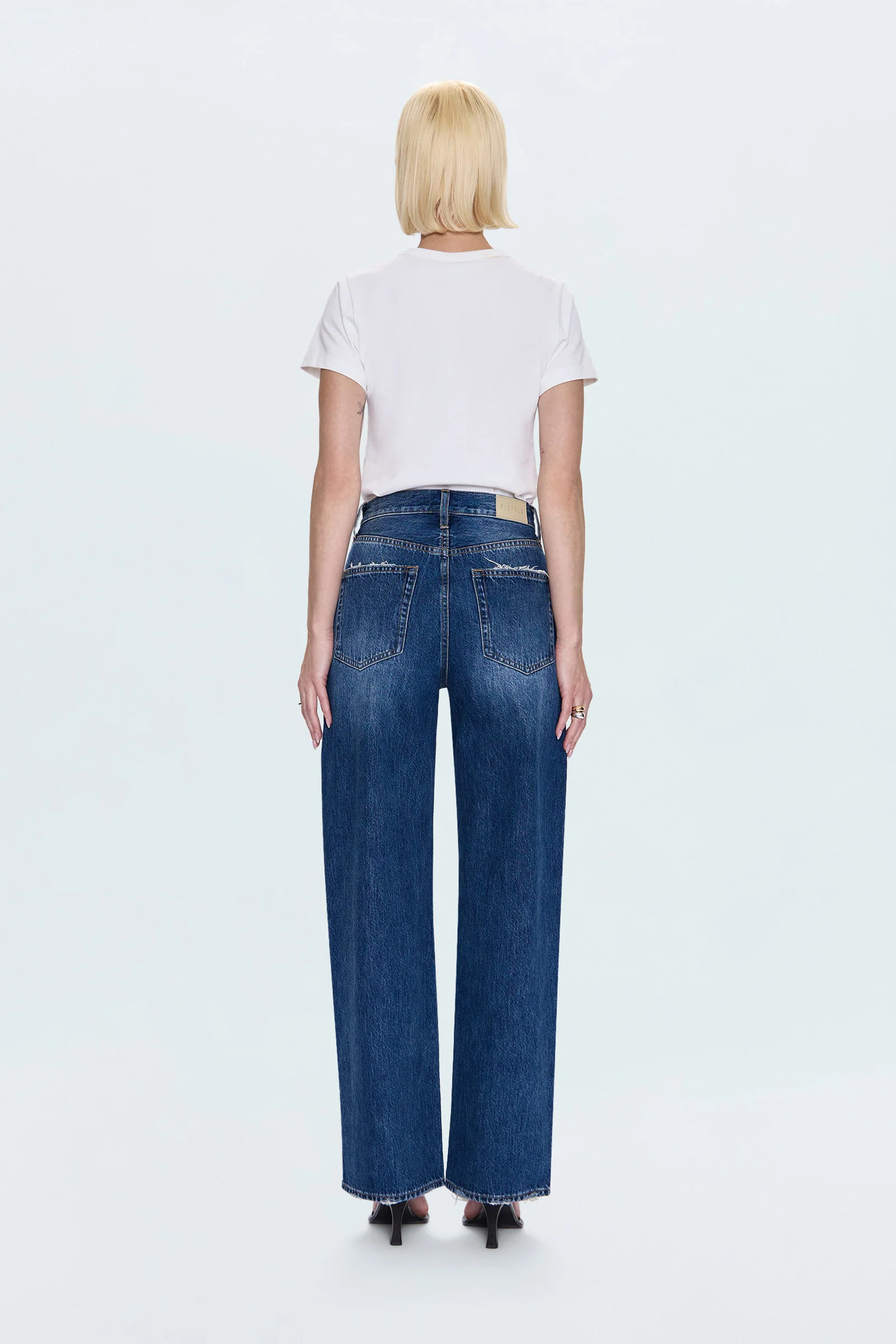 Tate High Rise Bowed Wide Leg Jean - Fulton | Pistola Denim
