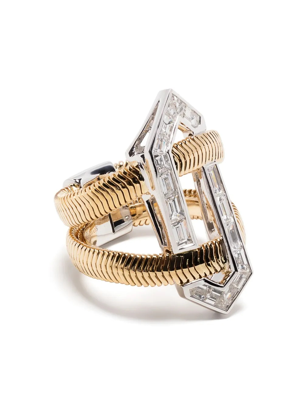 Nikos Koulis 18kt Yellow Gold Diamond Ring - Farfetch | Farfetch Global