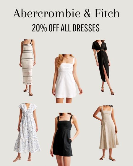 Abercrombie & Fitch 20% off all dresses! 

#LTKstyletip #LTKsalealert #LTKSeasonal