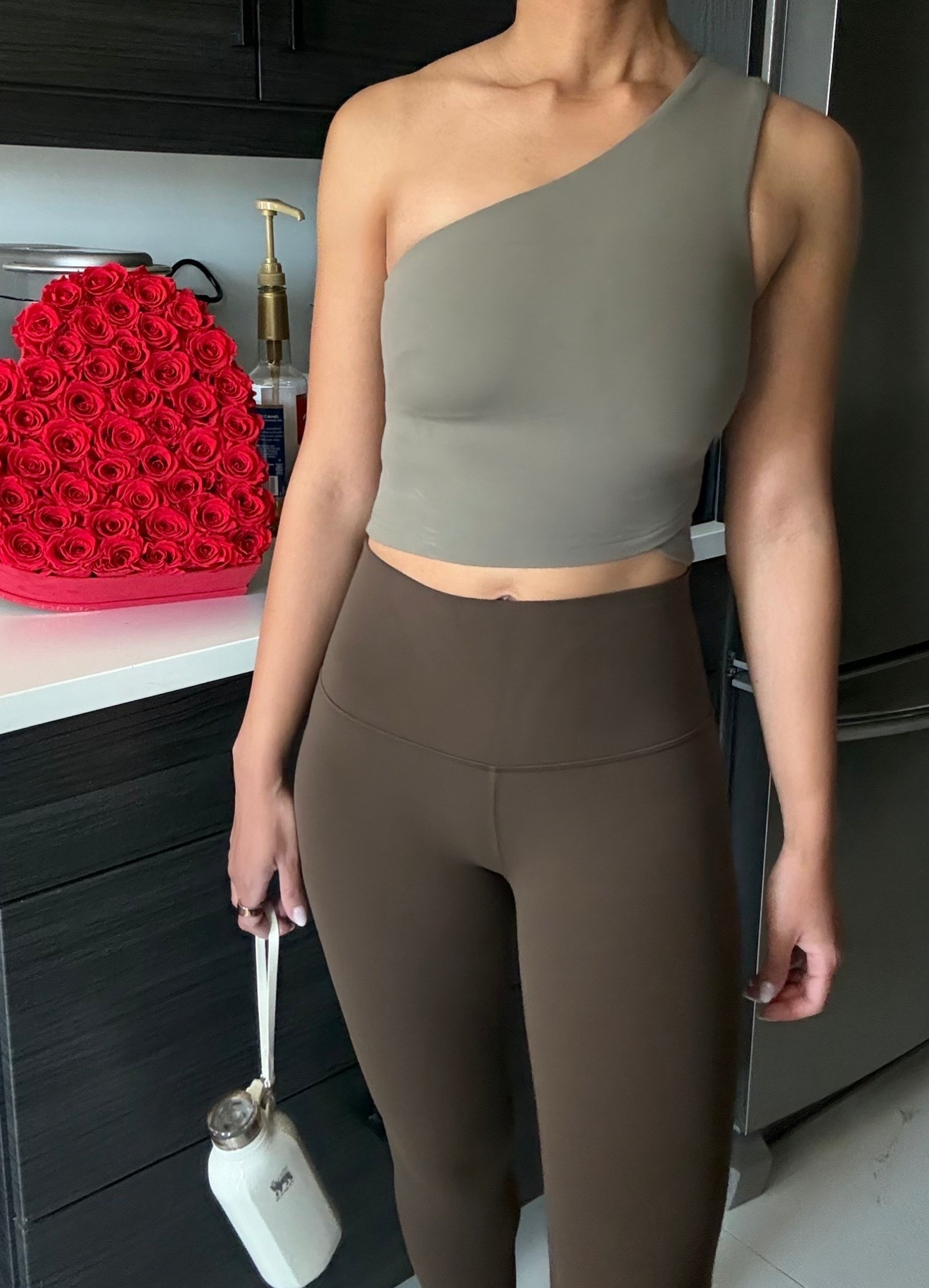 love lululemon nomad with walnut crunch ! 🤍

align asymmetrical tank, align pant, stanley clutch bottle, cream gloss, yoga, pilates, athleisure, lounge. 

#LTKPetite #LTKActive #LTKootd