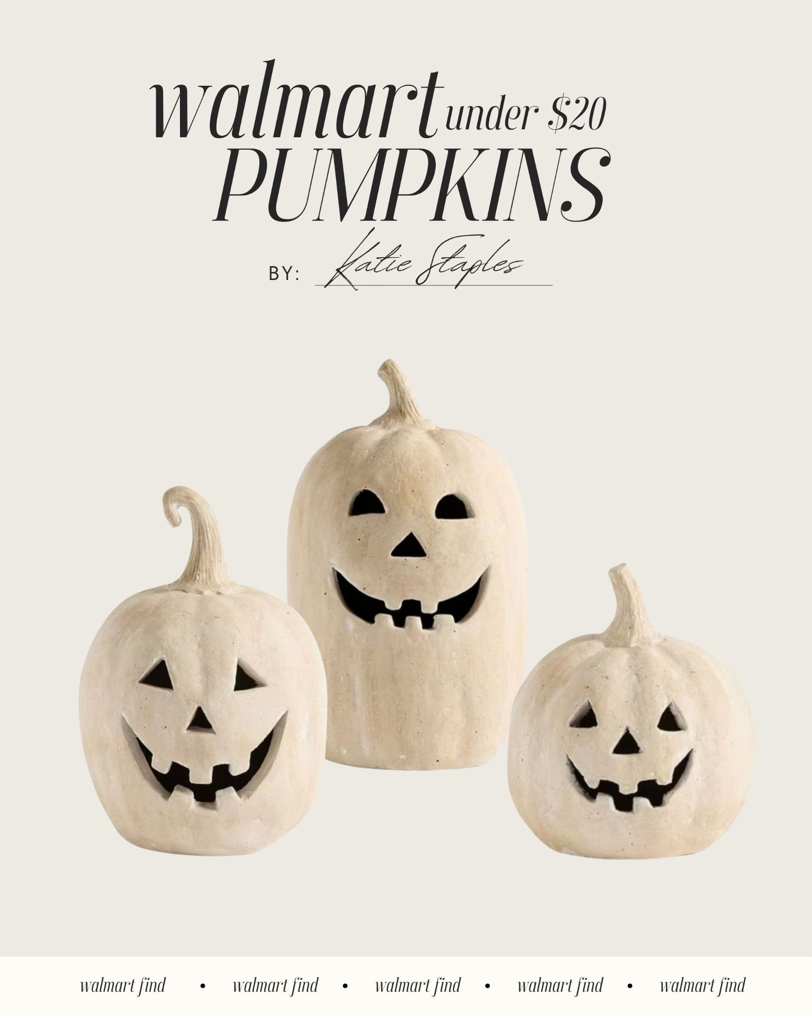 Found the cutest pumpkins at Walmart under $20! 

#LTKHome #LTKFindsUnder50 #LTKSeasonal
