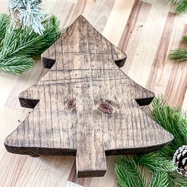 Rustic Christmas Tree Riser Brown | Antique Farm House