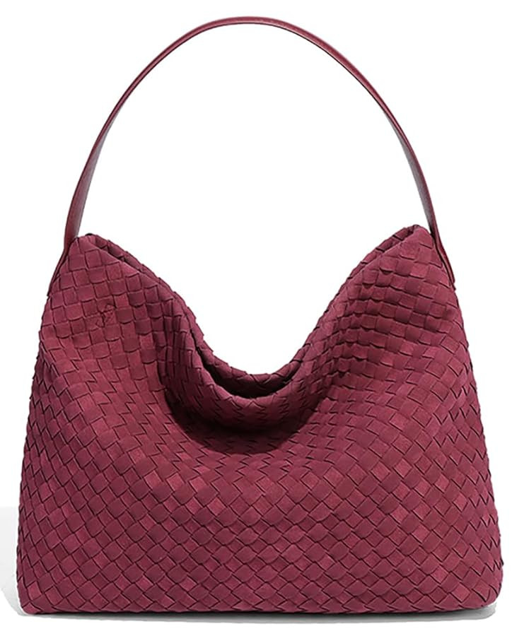 Slouchy Suede Woven Hobo Bags Women Trendy Suede Purse Crossbody Crescent Shoulder Satchel Bag To... | Amazon (US)