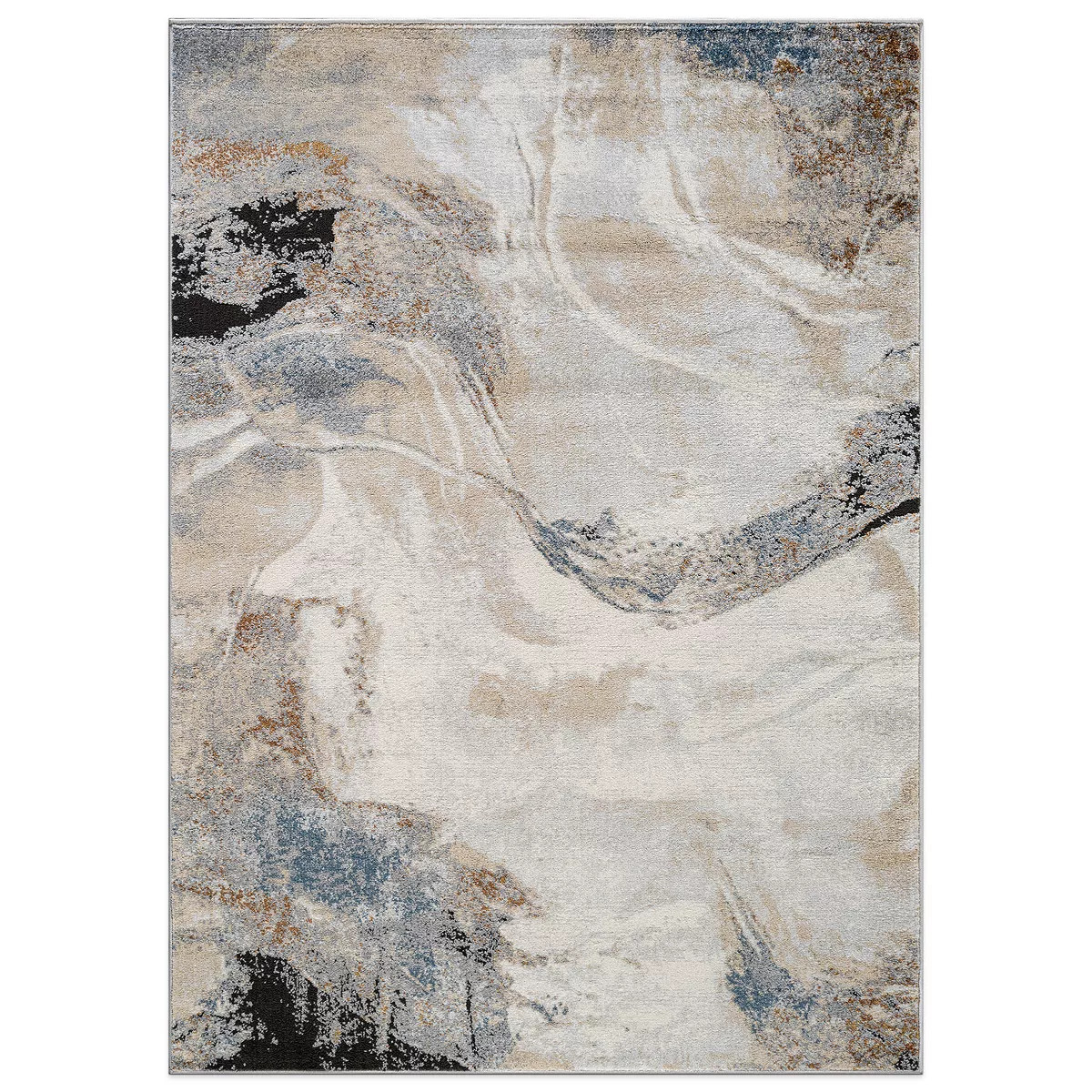 World Rug Gallery Neutral Desert Drift Area Rug for Living Room, Entryway, or Family Spaces – E... | Target