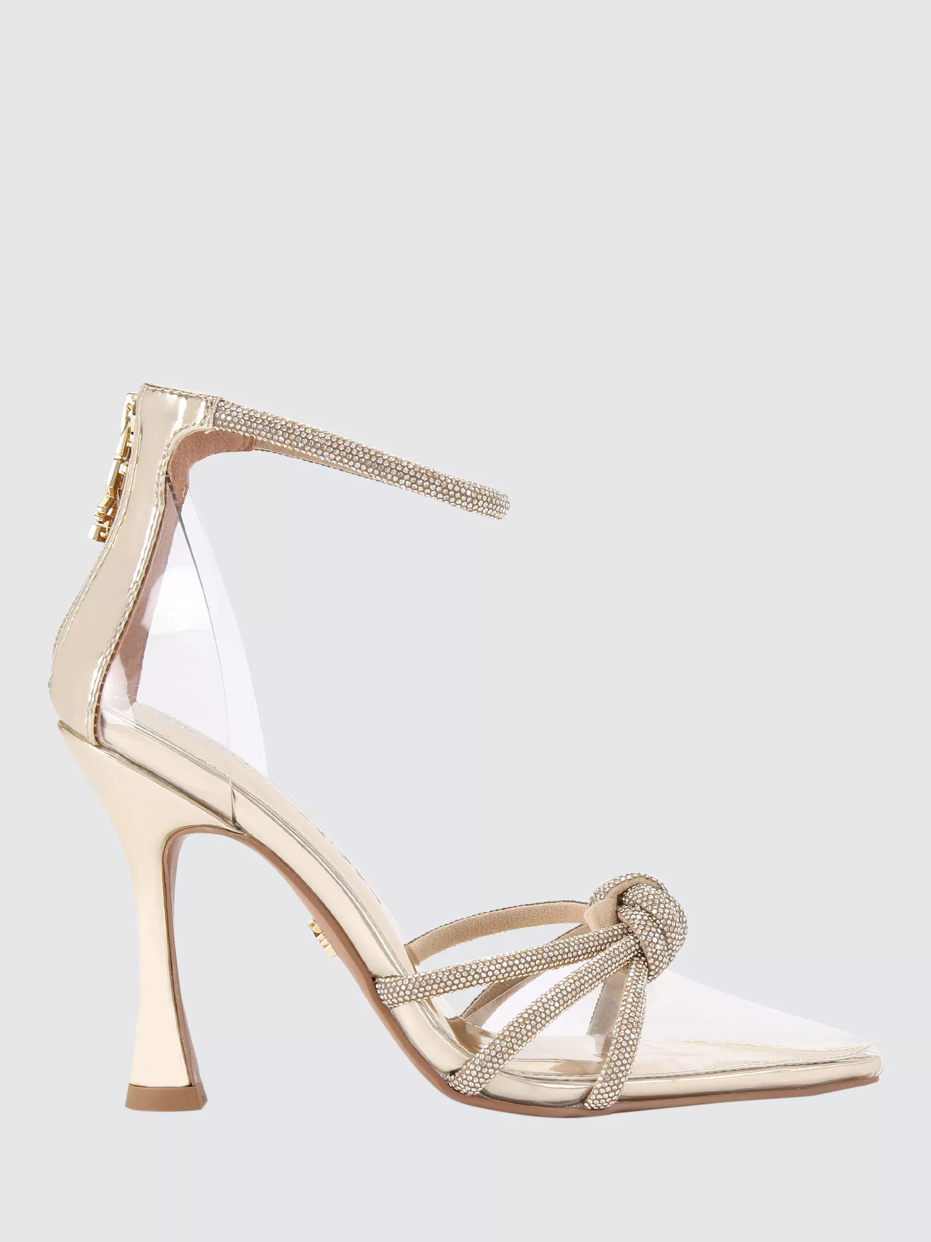 KG Kurt GeigerAva Stiletto Heel Strappy Sandals, Gold | John Lewis (UK)