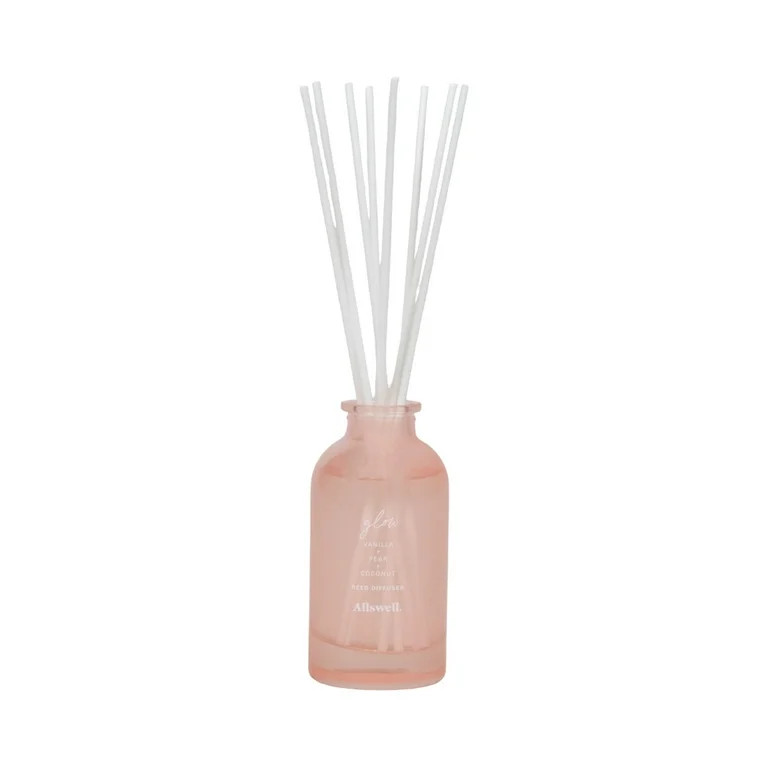 Allswell Glow (Vanilla + Pear + Coconut) Scented Reed Diffuser 3 fl oz (90mL) With 8 Synthetic Re... | Walmart (US)