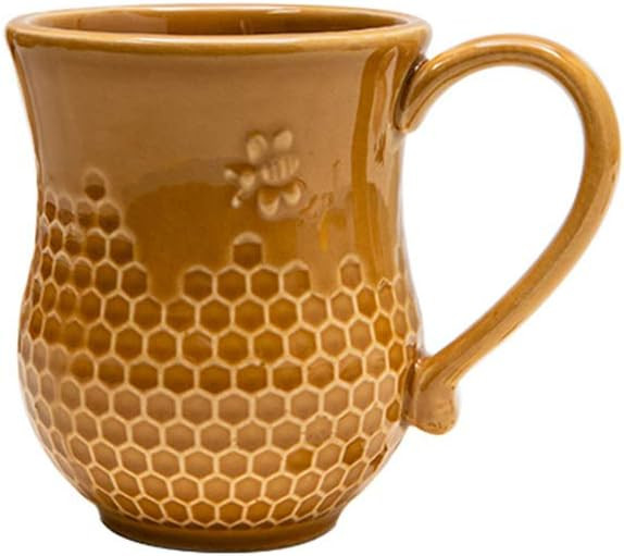 Bee&Honeycomb Design Ceramic Coffee Mug Tea Cup-Brown | Amazon (US)