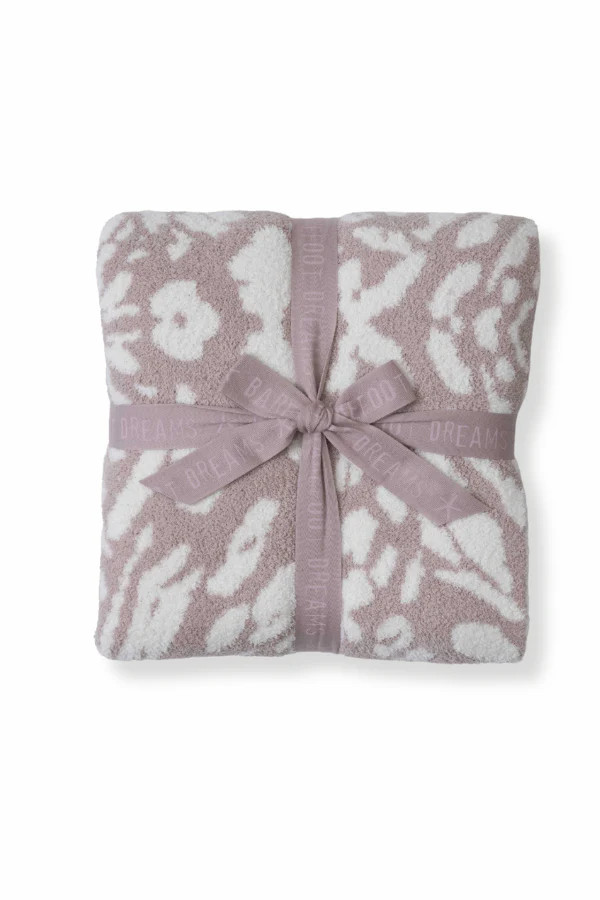 Barefoot Dreams Dusty Mauve Fauna Leopard Throw Blanket | The Willow Tree