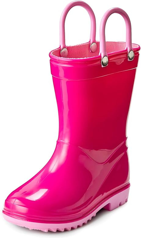 Toddler and Kids Rain Boots with Easy On Handles - Boys and Girls Colors and Designs – by Puddl... | Amazon (US)