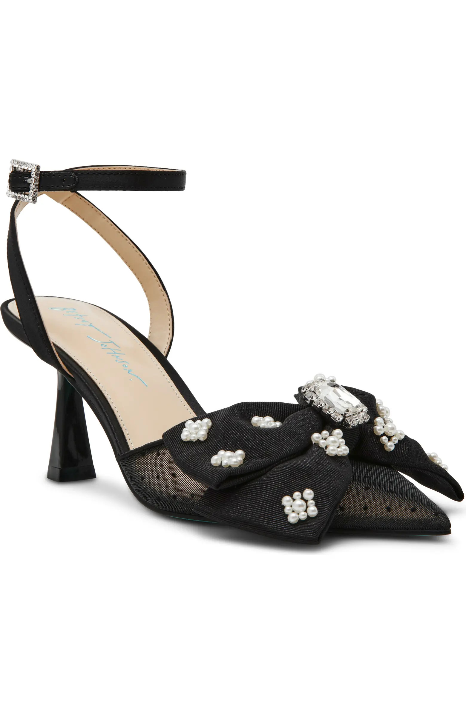 Betsey Johnson Mark Ankle Strap Mesh Pump (Women) | Nordstrom | Nordstrom