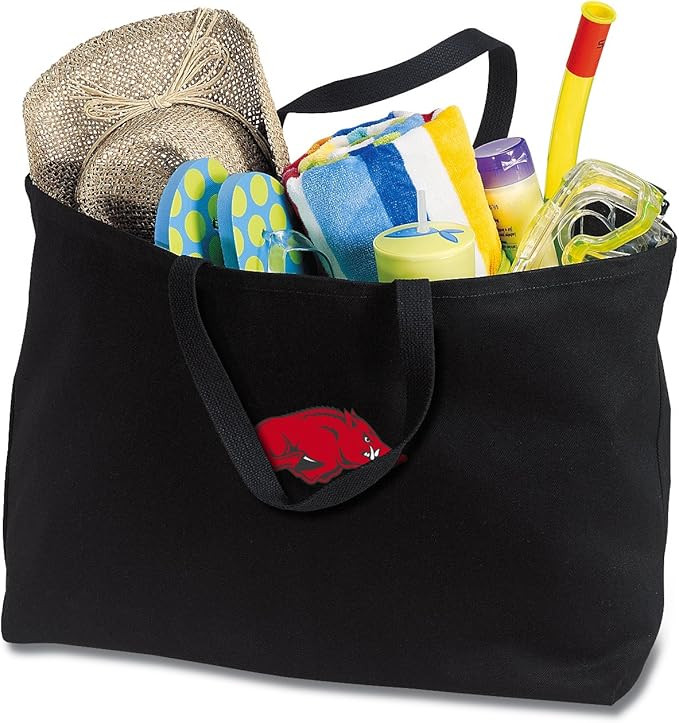 Broad Bay JUMBO Arkansas Razorbacks Tote Bag or Large Canvas University of Arkansas Shopping Bag | Amazon (US)