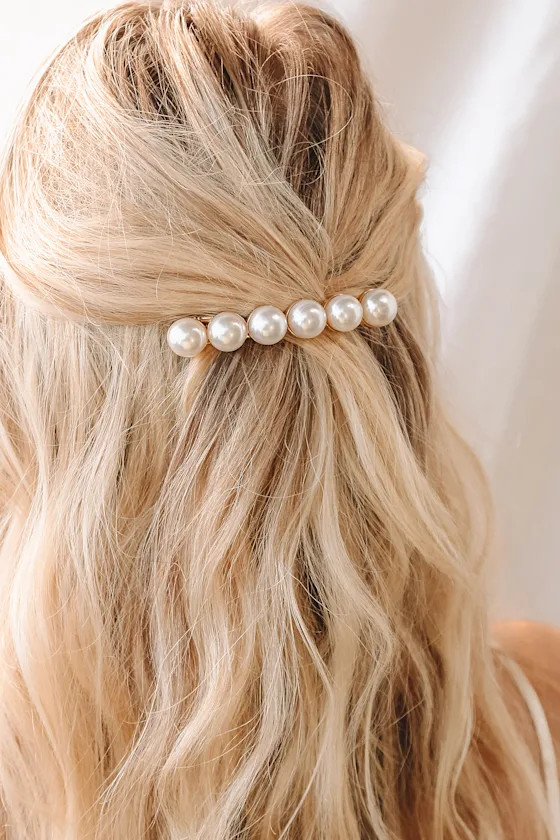 Coveted Design Gold Pearl Hair Clip | Lulus (US)