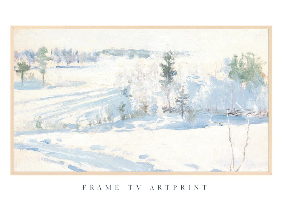 Samsung Frame TV art Vintage | "Snowscape Scenery" | Winter | Snow | Minimal | Holiday | Landscap... | Etsy (US)