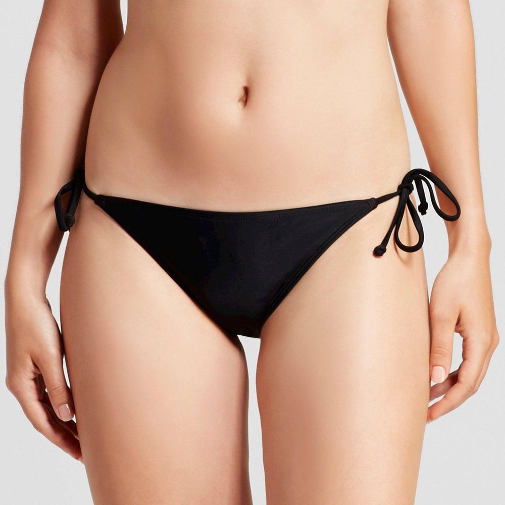 Women's String Bikini Bottom - Black -XS - Xhilaration , Size: XS | Target
