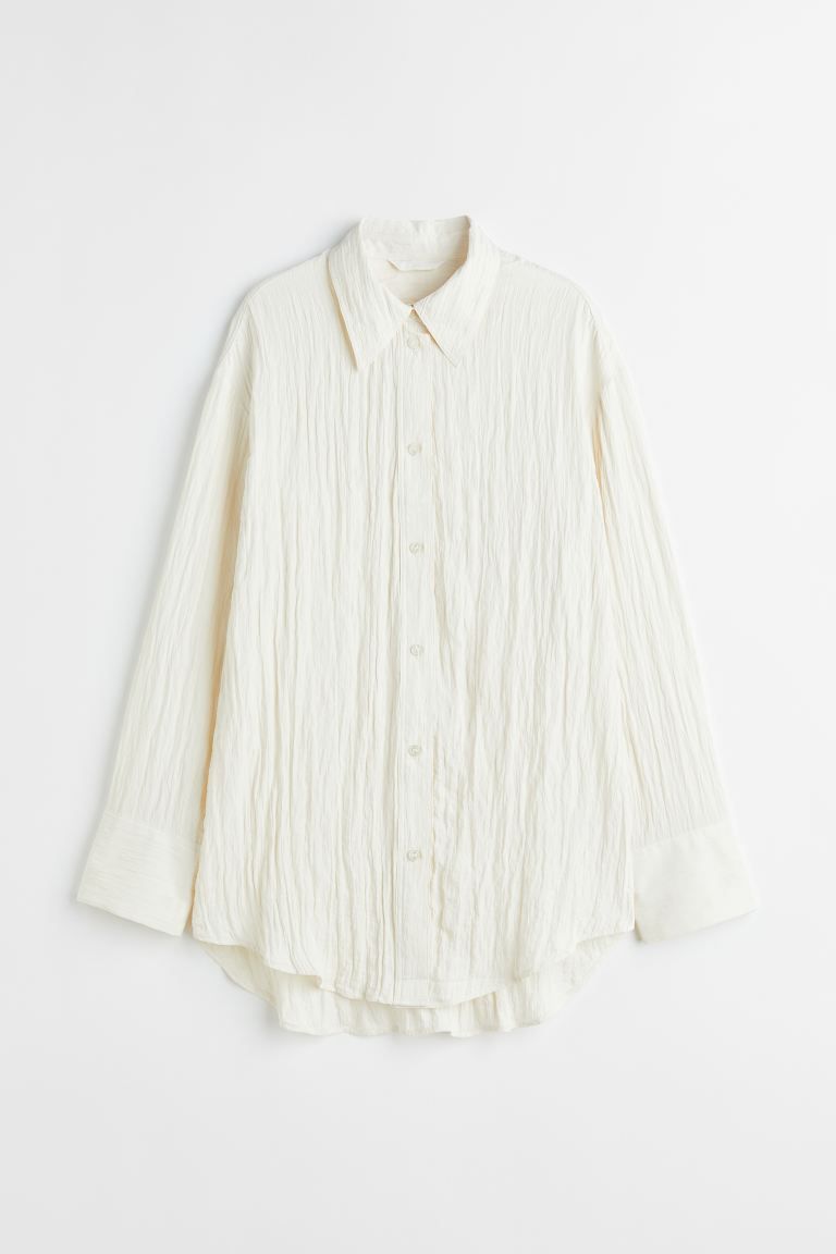 Crinkled Chiffon Shirt | H&M (US)