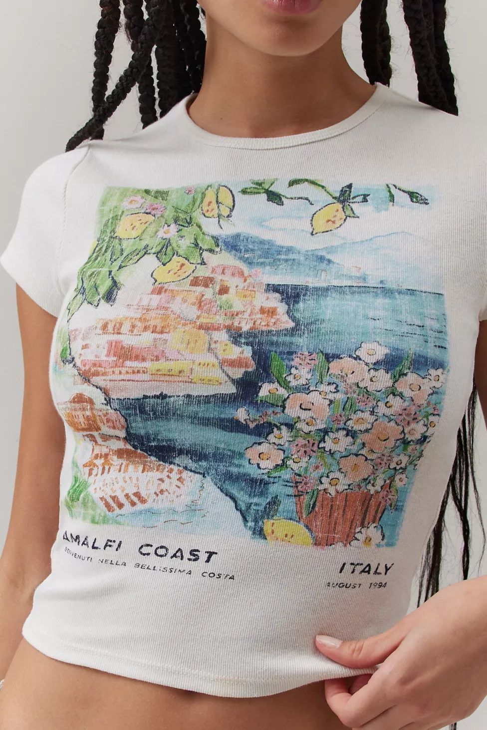 BDG Amalfi Coast Perfect Baby Tee | Urban Outfitters (US and RoW)