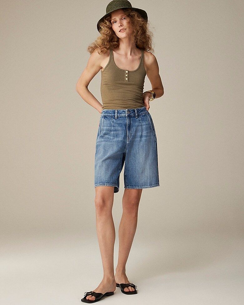 Midlength denim short in Blue wash | J.Crew US