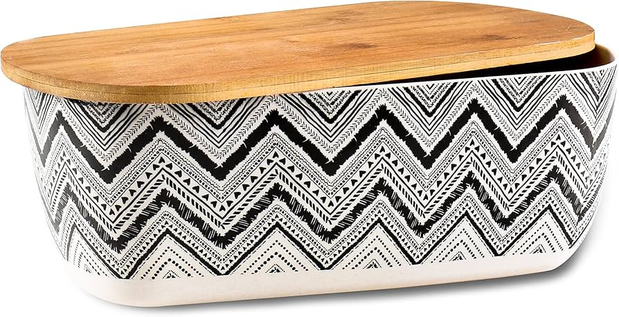 Nomotruc Bread Box with Cutting Board Lid Made with Bamboo Fiber, Large Size Stylish Bread Box Fo... | Amazon (US)