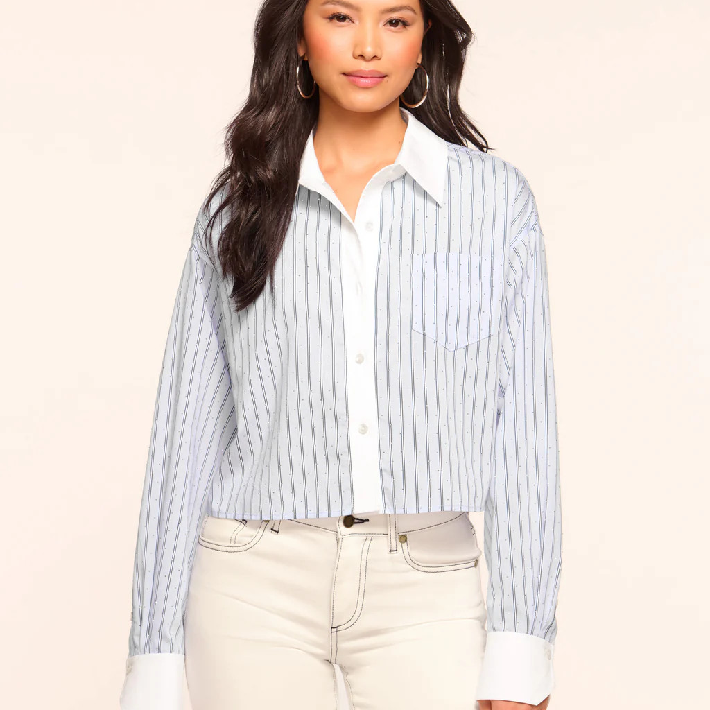 Lennox Embellished Long Sleeve Shirt | Ramy Brook
