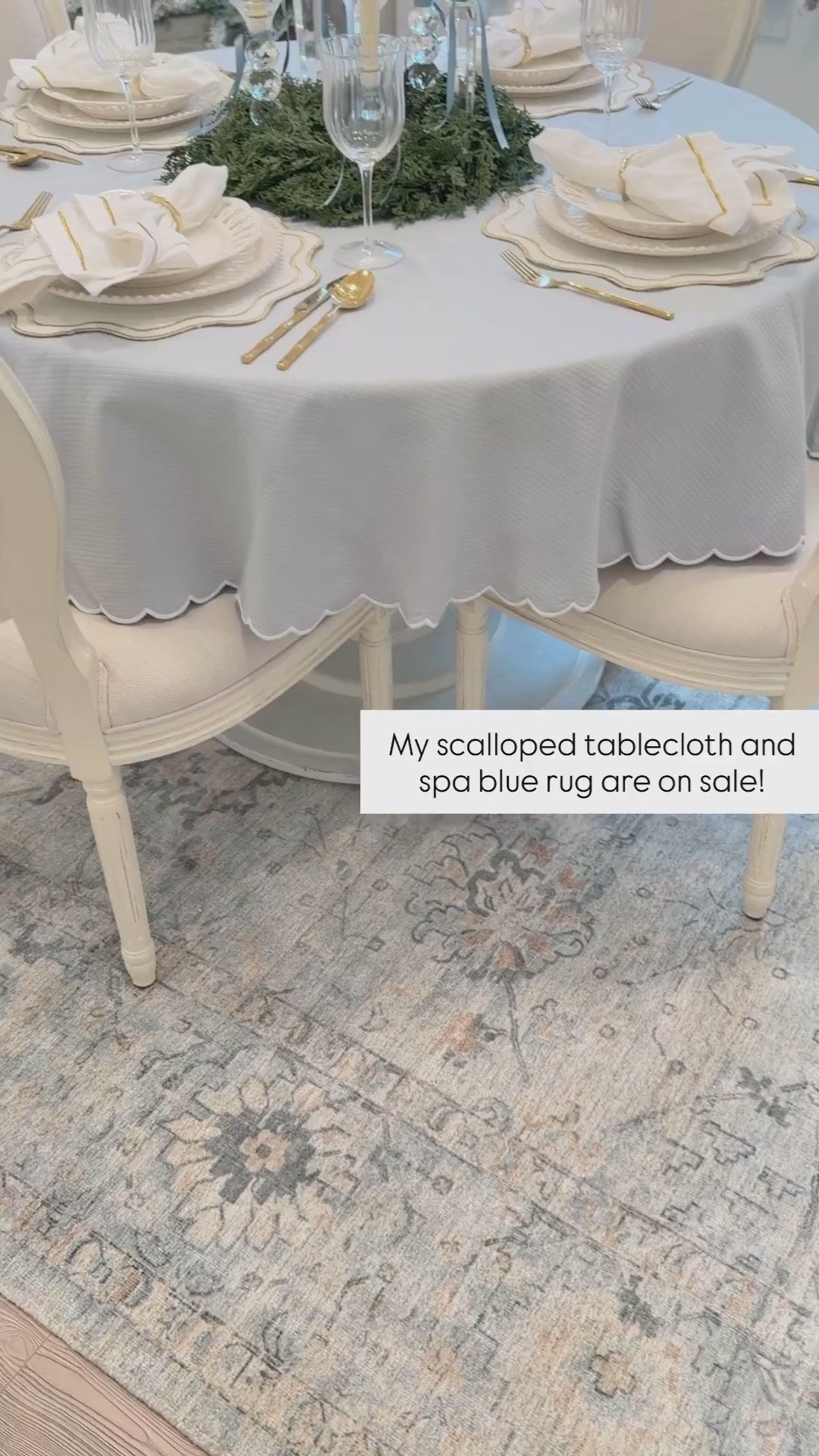 Scalloped tablecloth & wool/silk rug on sale! ✨

#LTKHome #LTKdayinmylife #LTKgrwm