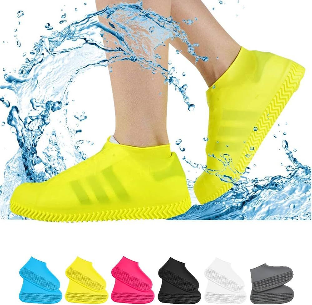 VBoo Waterproof Shoe Covers, Non-Slip Water Resistant Overshoes Silicone Rubber Rain Shoe Cover O... | Amazon (US)