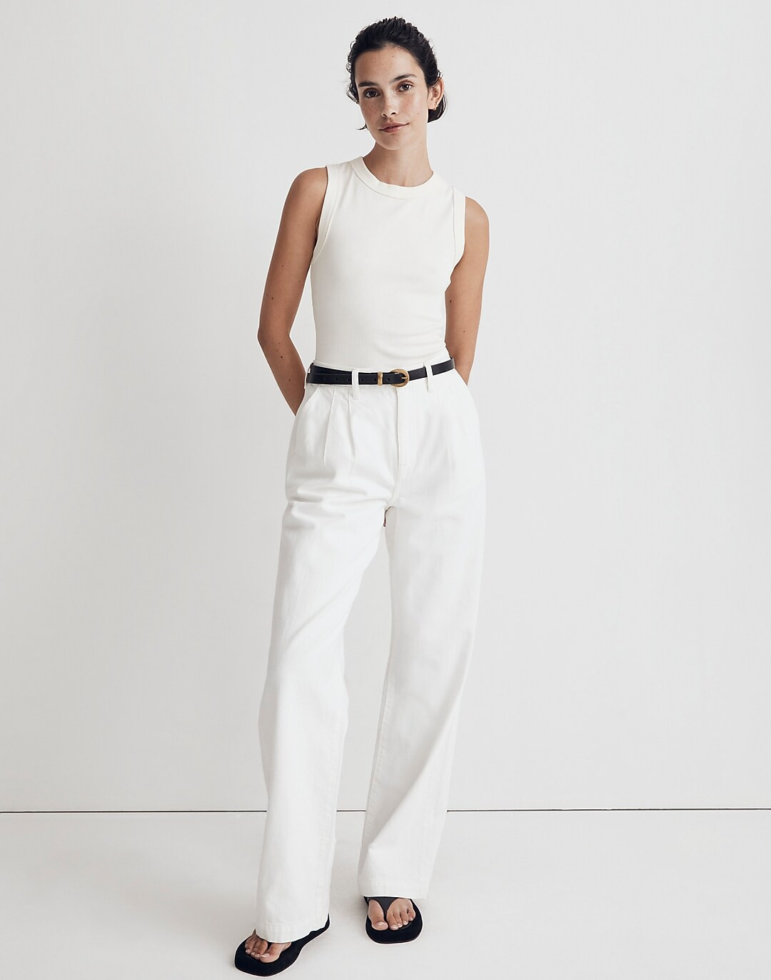 Crewneck Thong Bodysuit in Sleekhold | Madewell