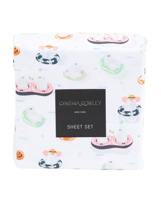 Ghost Pool Party Sheet Set | TJ Maxx
