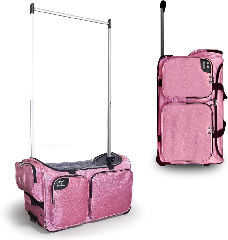 Travolution NEW Glittering Dance Bag with Garment Rack, 23 Inch Rolling Duffel With Wheels, Ideal... | Amazon (US)