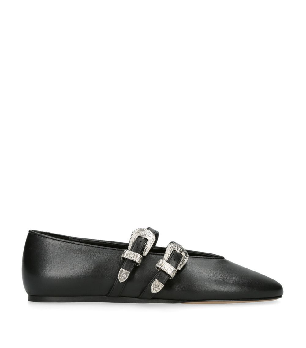 Leather Buckle Claudia Ballet Flats | Harrods